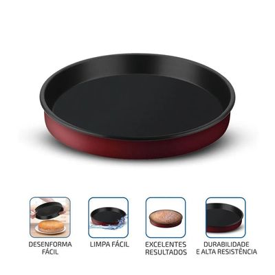Forma de Bolo Rochedo 30CM - Vermelho