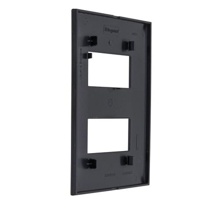 Placa 2 Postos Separados 4X2 Preta