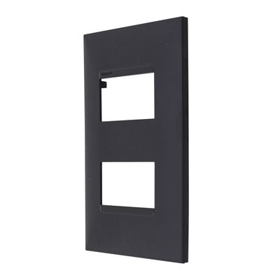 Placa 2 Postos Separados 4X2 Preta