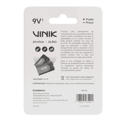 Bateria Alcalina 9V