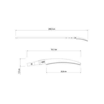 Serrote Poda Profissional 13" Inox Cabo Extensível 3m