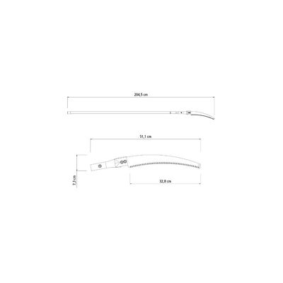 Serrote Poda Profissional 13" Inox Cabo Extensível 3m