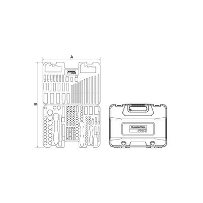 Kit Ferramentas 176 Peças Tramontina PRO c/ Maleta