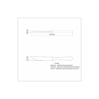 Kit 36 Facas de Mesa Tramontina Zurique em Aço Inox