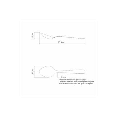 Kit 36 Colheres para Cha Tramontina Continental em Aço Inox