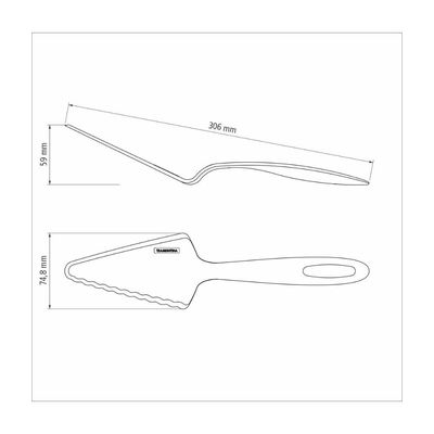 Kit 10 Espatulas Bolo Tramontina Ability em Nylon Preto