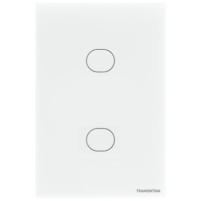 Interruptor Touch Smart Tramontina Branco com 2 Canais
