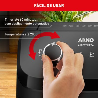 Fritadeira Air Fryer Mega 7,5L AFM7 Arno Preta 220V