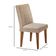 Conjunto de Mesa de Jantar com Tampo Off White e 6 Cadeiras Maia Linho Bege e Imbuia