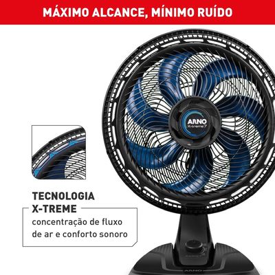 Ventilador de Mesa 40cm Xtreme VE70 7 Pás Arno 220V