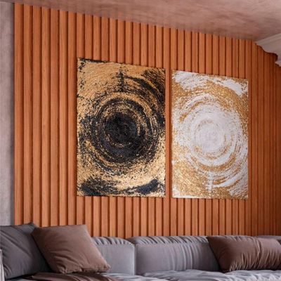 Painel Ripado em MDF 134x183 cm Freijó PA73JJ Dalla Costa