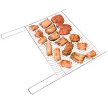 Grelha Reta para Churrasqueira 56x48x2Cm Churrasco Utimil Aço Cromado