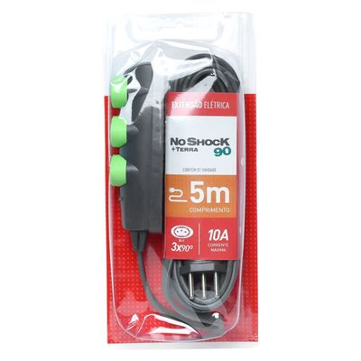 Extensao Noshock 90 PP 3X0,75 5M Grafite