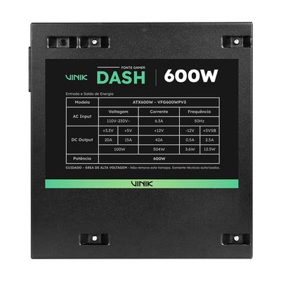 Fonte Gamer Vinik DASH 600W