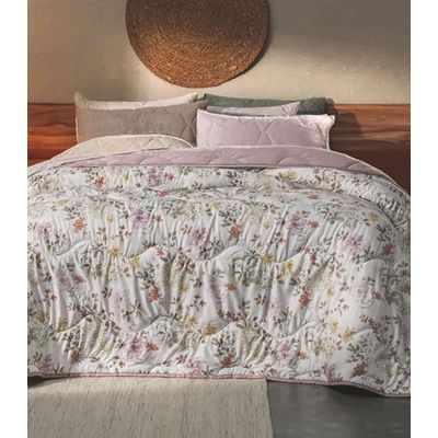 Edredom Blend Confort Solteiro Altenburg Rosa UN / Rosa