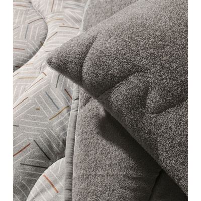 Edredom Blend Confort Solteiro Altenburg Cinza UN / Cinza