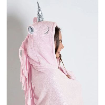 Manta Infantil Com Touca Lar E Lazer Rosa UN / Rosa