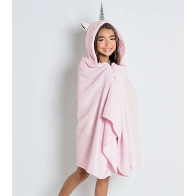 Manta Infantil Com Touca Lar E Lazer Rosa UN / Rosa