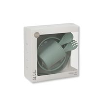 KIT DE REFEICAO 5 PCS SILICONE PLATINUM SAGE - KIKKA BOO