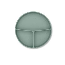 PRATO COM DIVISORIAS E SUCCAO SILICONE PLATINUM SAGE - KIKKA BOO