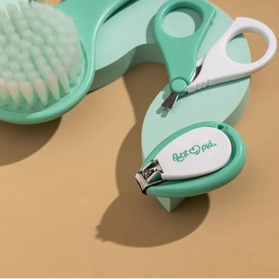 KIT CUIDADOS PARA O BEBE 5 PEÇAS VERDE - PETIT PIA