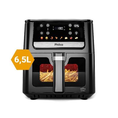 Fritadeira Elétrica Philco PAF65A Redstone 6,5L 1700W Air Flow Preta Preto / 220