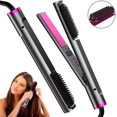 Escova Alisadora 3 Em 1 Secadora Bivolt Anti Frizz