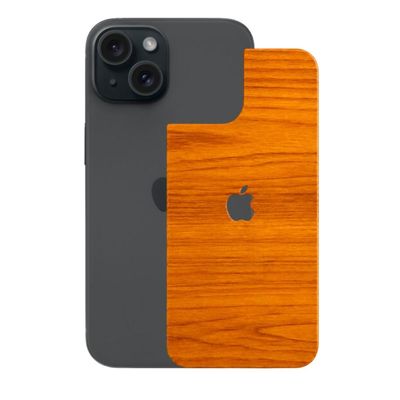 Película para iPhone 15 - Traseira Efeito Madeira Clara - Gshield