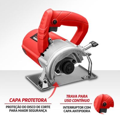 Serra Mármore Mondial FSM-03 1500W Disco 110mm Vermelho / 110