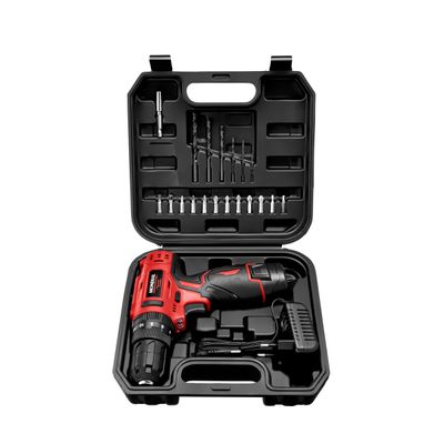 Furadeira e Parafusadeira Mondial PI-12MA com Maleta Bateria 12V Preto Bivolt