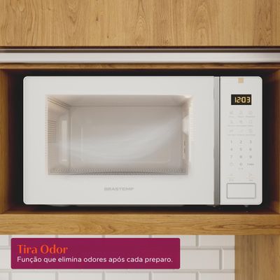 Micro-ondas Brastemp 23L BMS23AB com Multi Preparos e Descongelamento Perfeito Branco 110
