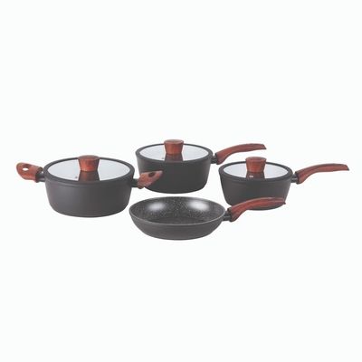 Jogo de Panelas Indução 4 Peças Brinox Sirius Antiaderente Mineral Resist Preto