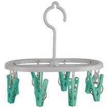 Mini Varal Oval com 8 Prendedores FlashLimp em Polipropileno/Aço