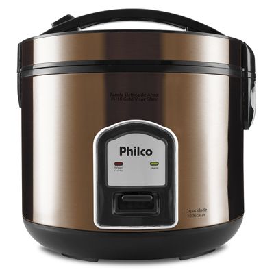 Panela de Arroz Philco PH10 Gold Visor Glass Maxx Gold 4L 127V