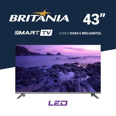 Smart TV 43" Britânia Roku TV HDR10 Dolby Audio B43CRA Bivolt