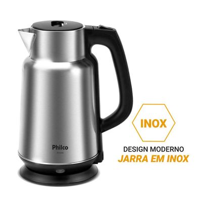 Chaleira Elétrica Philco 2L Inox Tecnologia Boil Dry PCH20A 220V