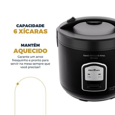 Panela de Arroz Elétrica Britânia 6 Xícaras BPA06A 127V