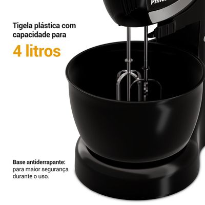 Batedeira Philco Portátil 4L 500W 4 Velocidades PBT50A 127V