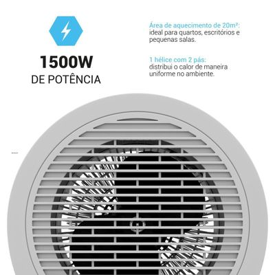 Aquecedor Philco Sistema Termo Ventilador 3 em 1 PAQ2100A 127V
