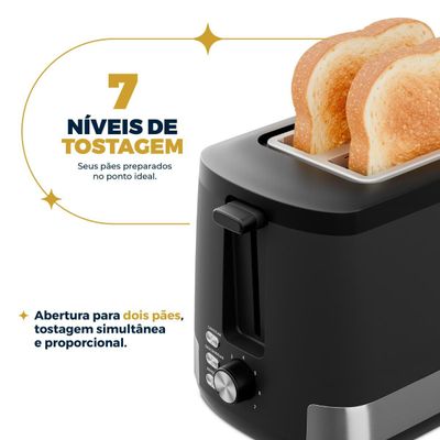 Torradeira Britânia 7 Níveis 800W BTR06A 127V