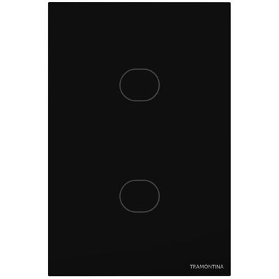Interruptor Touch Smart Tramontina Preto com 2 Canais
