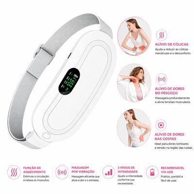 Massageador Elétrico para Alívio de Cólicas USB