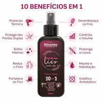 Kit Alisamento Perfeito: Escova Alisadora Profissional + Protetor Térmico 10 em 1