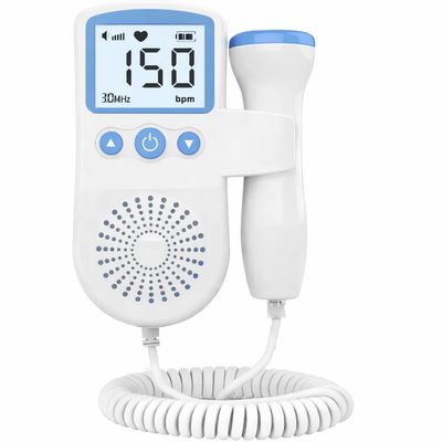 Monitor Fetal Doppler Portátil Digital Azul