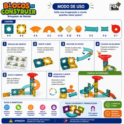 Blocos de Construir – Brinquedo de Montar 47 Peças