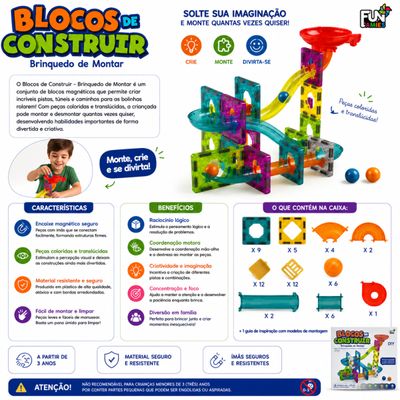 Blocos de Construir – Brinquedo de Montar 47 Peças