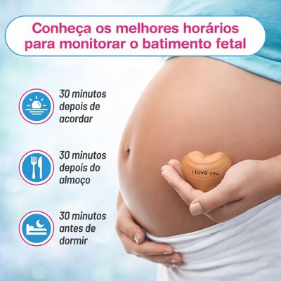 Monitor Fetal Doppler Portátil Digital Azul