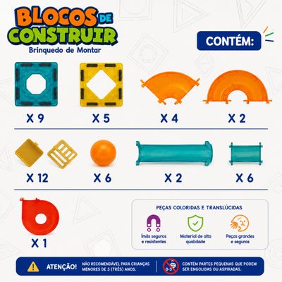 Blocos de Construir – Brinquedo de Montar 47 Peças