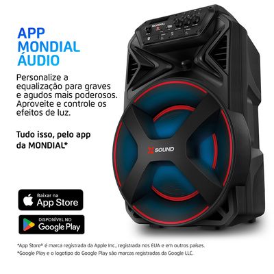 Caixa de Som Bluetooth CM300 Xsound Mondial Preta