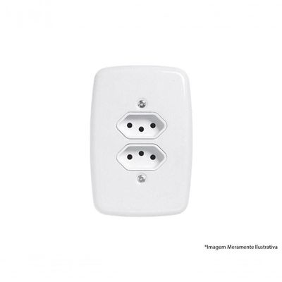 Tomada Dupla Ideale Br 2pt+t C/pl 20a 250v 3214 C/12pcs